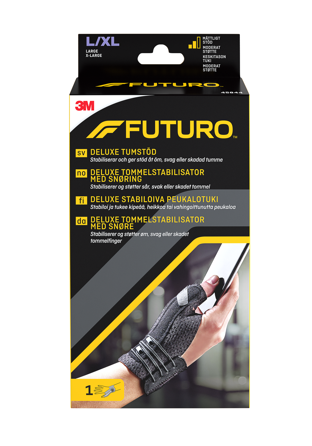 Futuro Deluxe Peukalotuki, Musta L/XL 45844