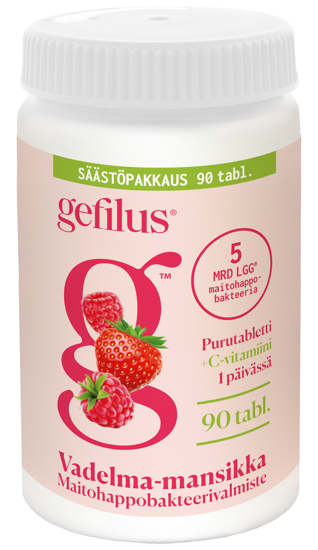 Gefilus purutabletti vadelma 90 tabl.