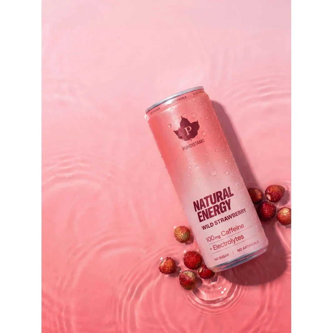 Puhdistamo Natural Energy Drink Wild Strawberry 330 ml