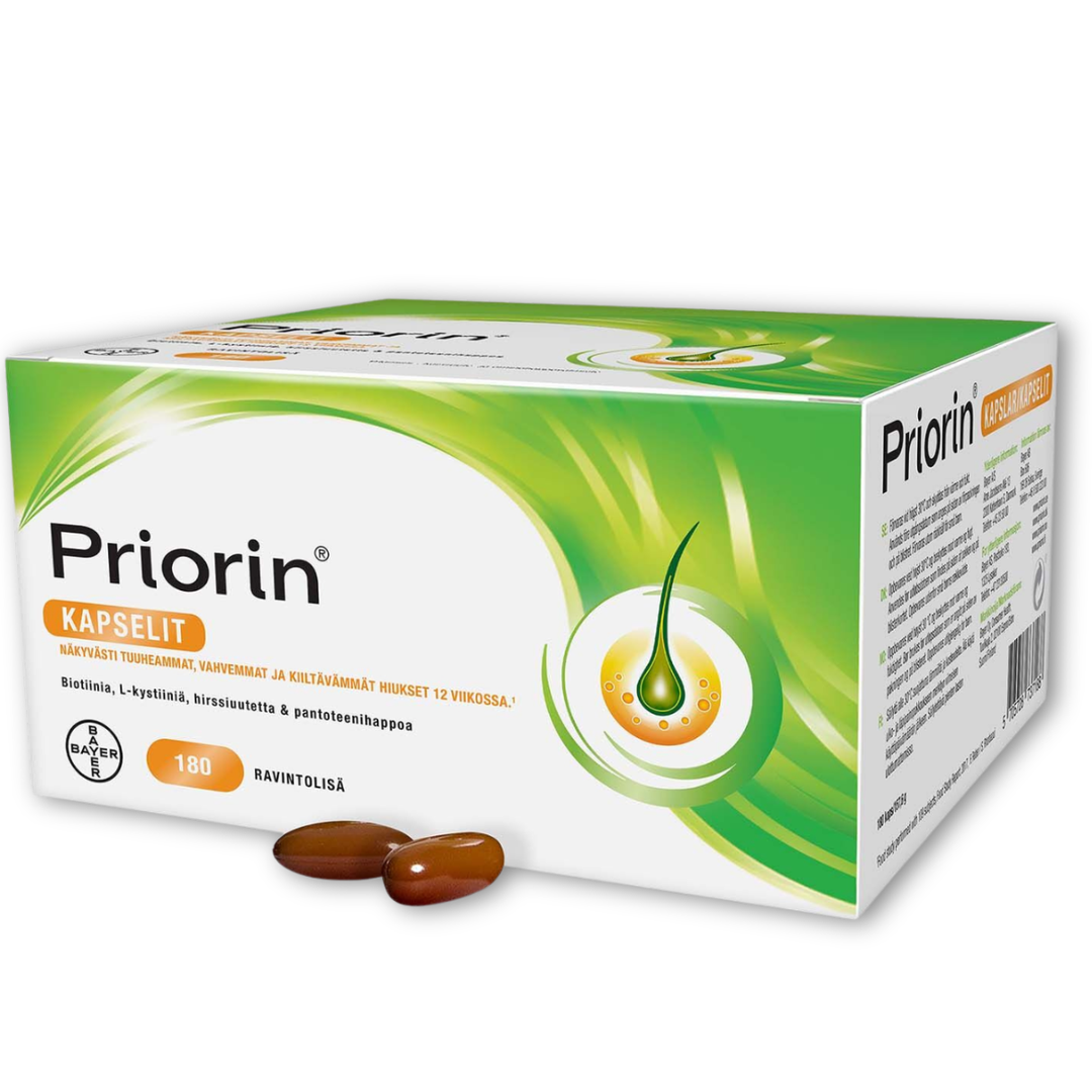 Priorin-kapselit 180 kaps. (Kaupan päälle hiusmaski)