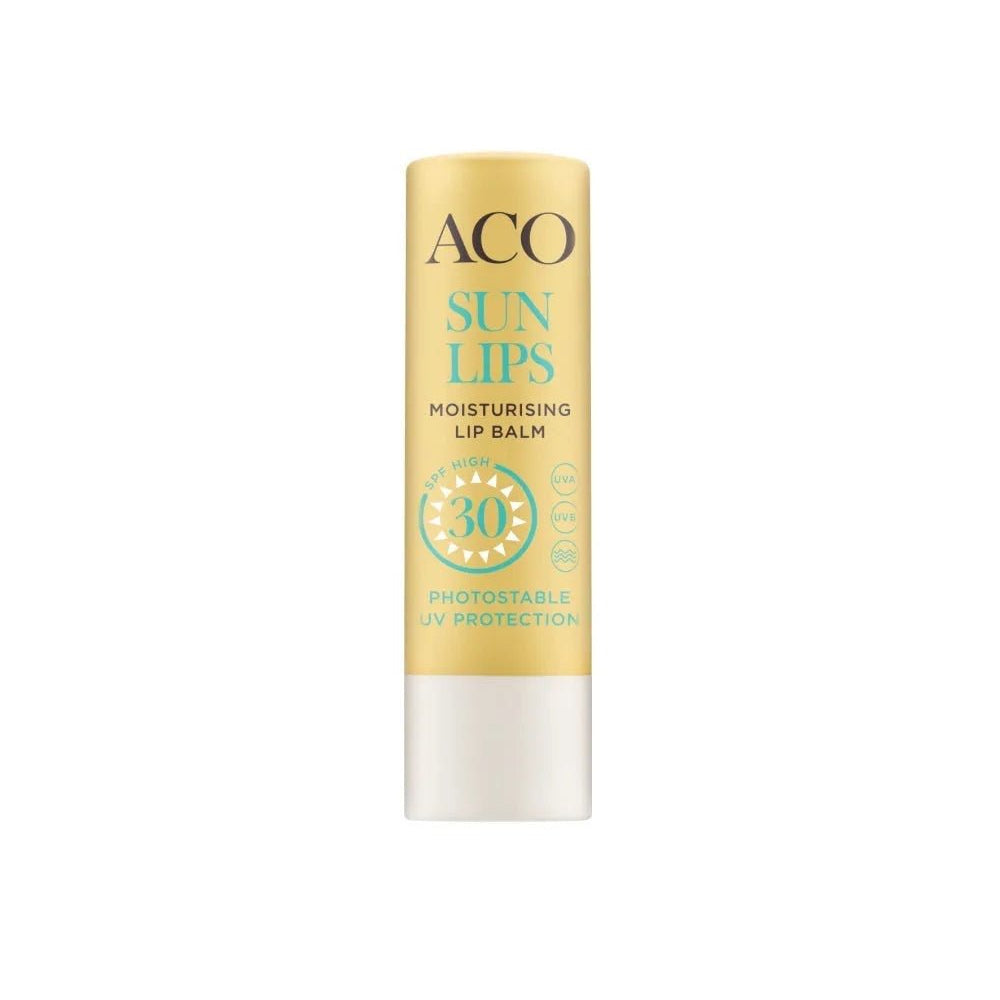 ACO Sun Lips Balm SPF 30 - Pehmentävä ja kosteuttava huulirasva korkealla suojakertoimella