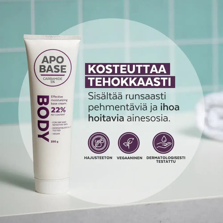 Apobase Carbamide 5 % Emulsiovoide - Sopii kaikille ihotyypeille, erityisesti kuivalle iholle