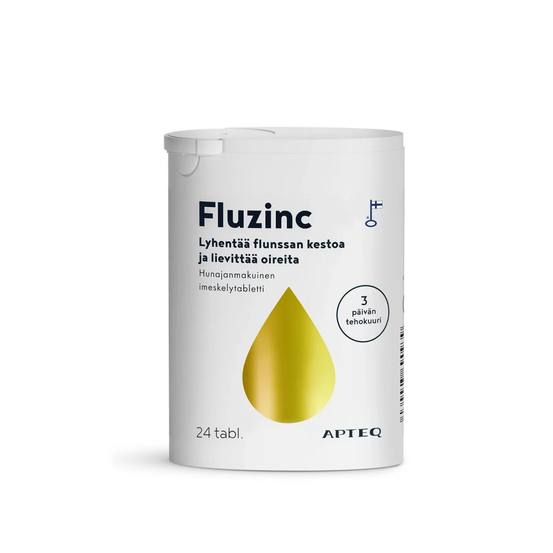 Apteq Fluzinc Hunaja, 24 tabl ja 72 tabl - Apteekki 360 Helsinki - Verkkoapteekki