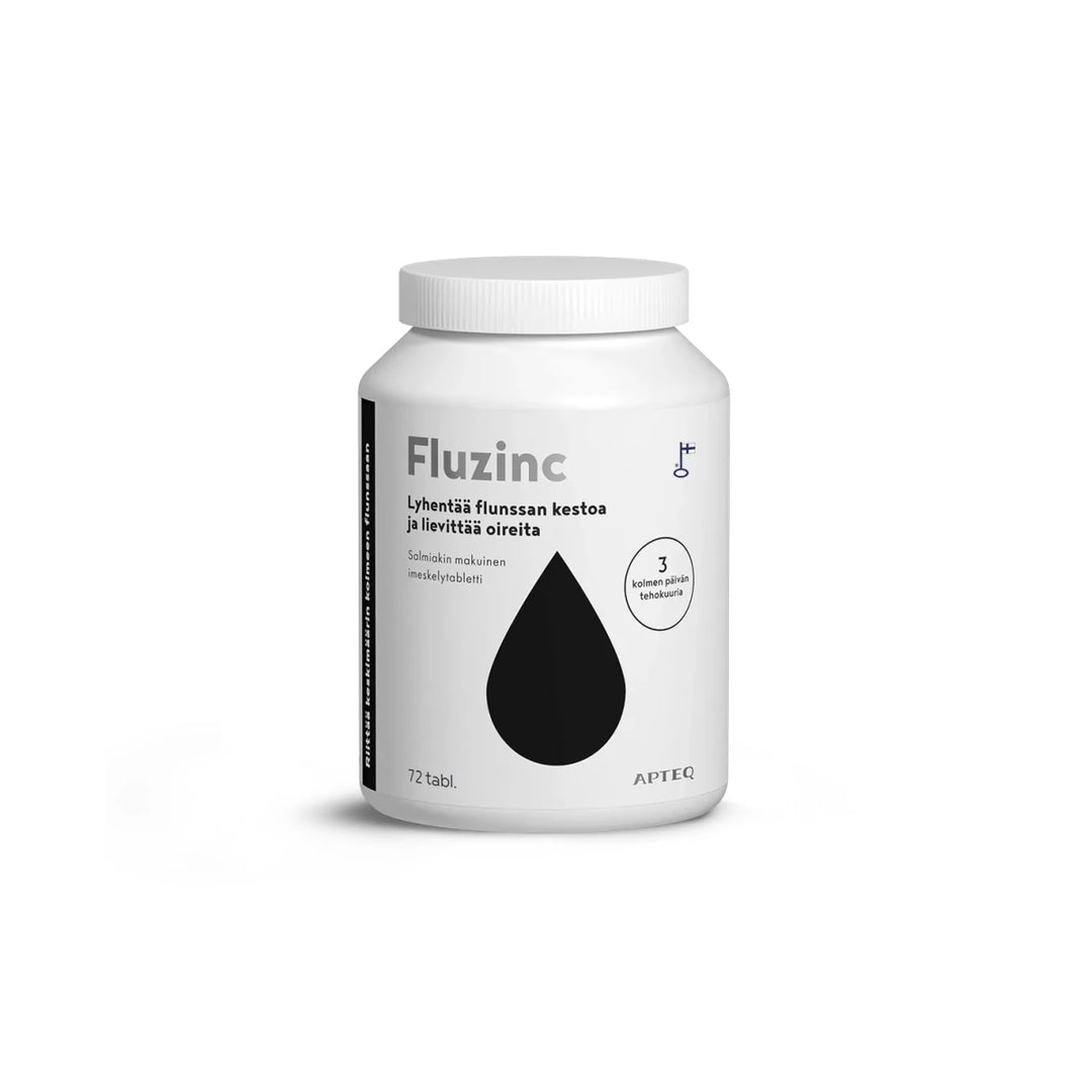 Apteq Fluzinc Salmiakki, 24 tabl ja 72 tabl - Apteekki 360 Helsinki - Verkkoapteekki