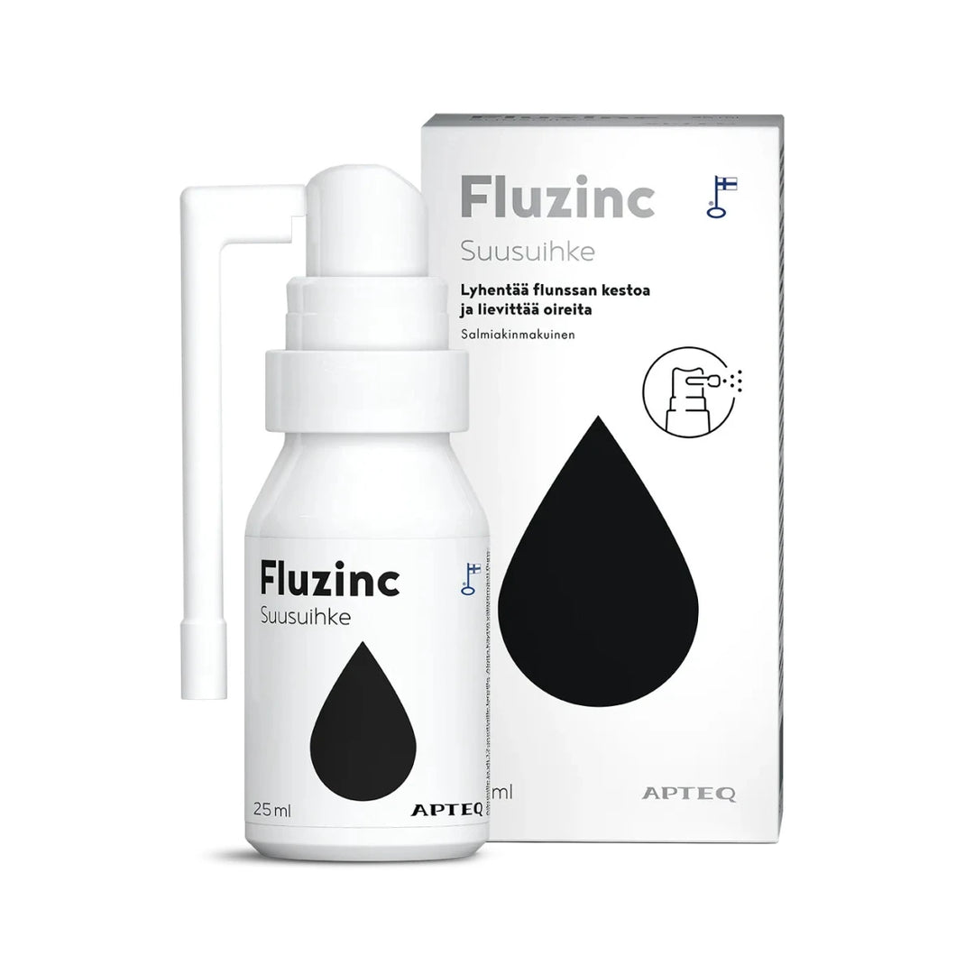Apteq Fluzinc Suusuihke Salmiakki, 25 ml - Apteekki 360 Helsinki - Verkkoapteekki
