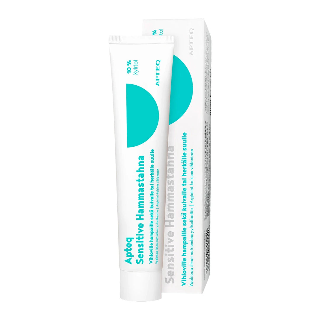 Apteq Sensitive hammastahna, 60 ml - herkkä hammaslääke fluoria ja minttua sisältävä hammastahna