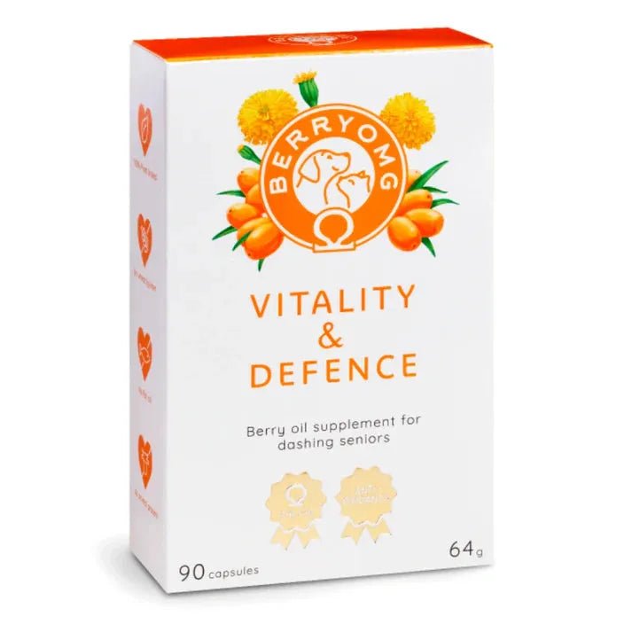 BERRYOMG Vitality & Defence rasvahappovalmiste koirille ja kissoille - Apteekki 360 Helsinki - Verkkoapteekki