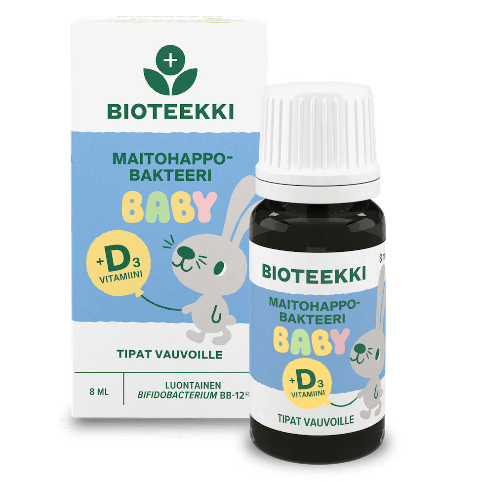 Kuva Bioteekki Maitohappobakteeri Baby + D3 Tipat Vauvalle tuotteesta 8 ml