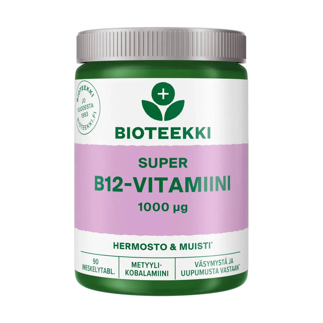 Bioteekki Super B12-Vitamiini 1000 ug - Apteekki 360 Helsinki - Verkkoapteekki