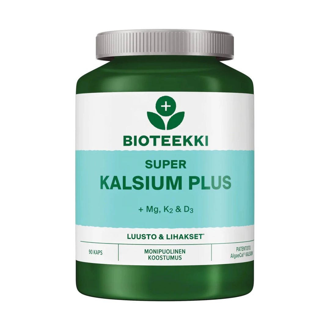 Bioteekki Super Kalsium Plus (+Magnesium, K2-vitamiini, D3-vitamiini) - Apteekki 360 Helsinki - Verkkoapteekki