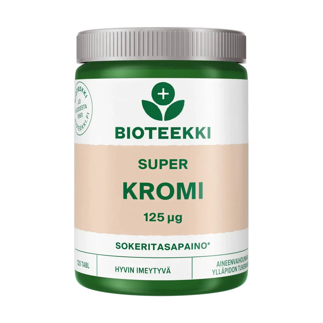 Bioteekki Super Kromi 125 ug - Apteekki 360 Helsinki - Verkkoapteekki