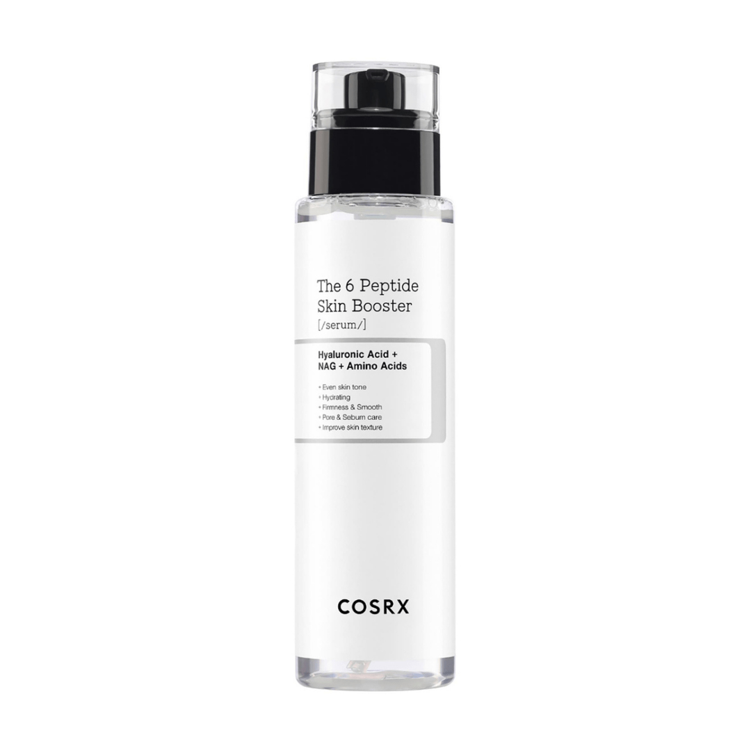 Kuva COSRX 6 Peptide Skin Booster Serum 150 ml tuotteesta, joka sisältää 6 erilaista peptidiä ja on 150 ml kokoisessa pullossa