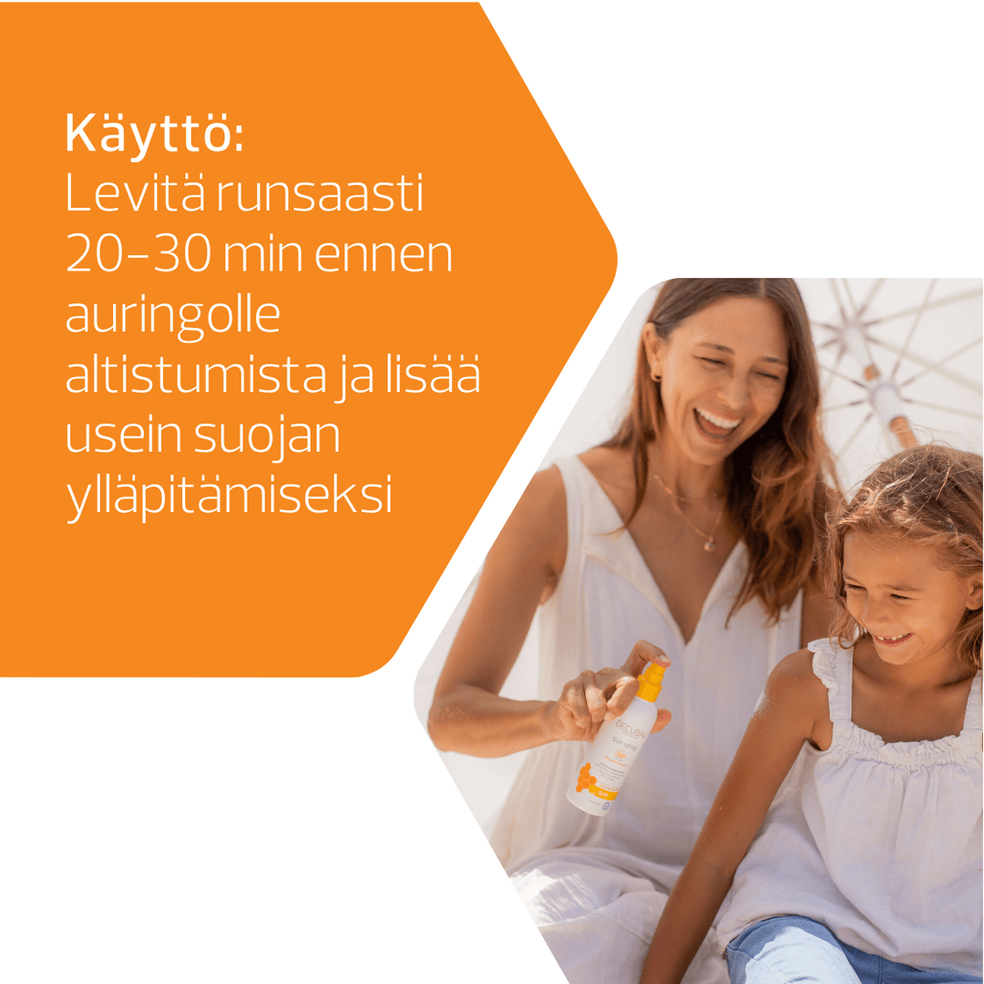 Decubal Body Sunspray SPF50+ Pullo - Korkean suojakertoimen aurinkosuojasuihke vartalolle
