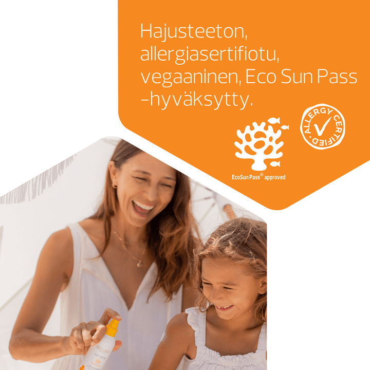 Decubal Body Sunspray SPF50+ Pullo suojaa ihoa tehokkaasti UV-säteiltä