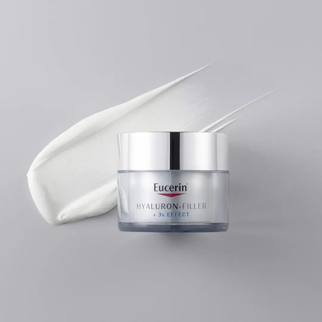 Eucerin Hyaluron-Filler Day Cream Dry Skin SPF 15 -voide stimuloi ihon omaa hyaluronihappotuotantoa