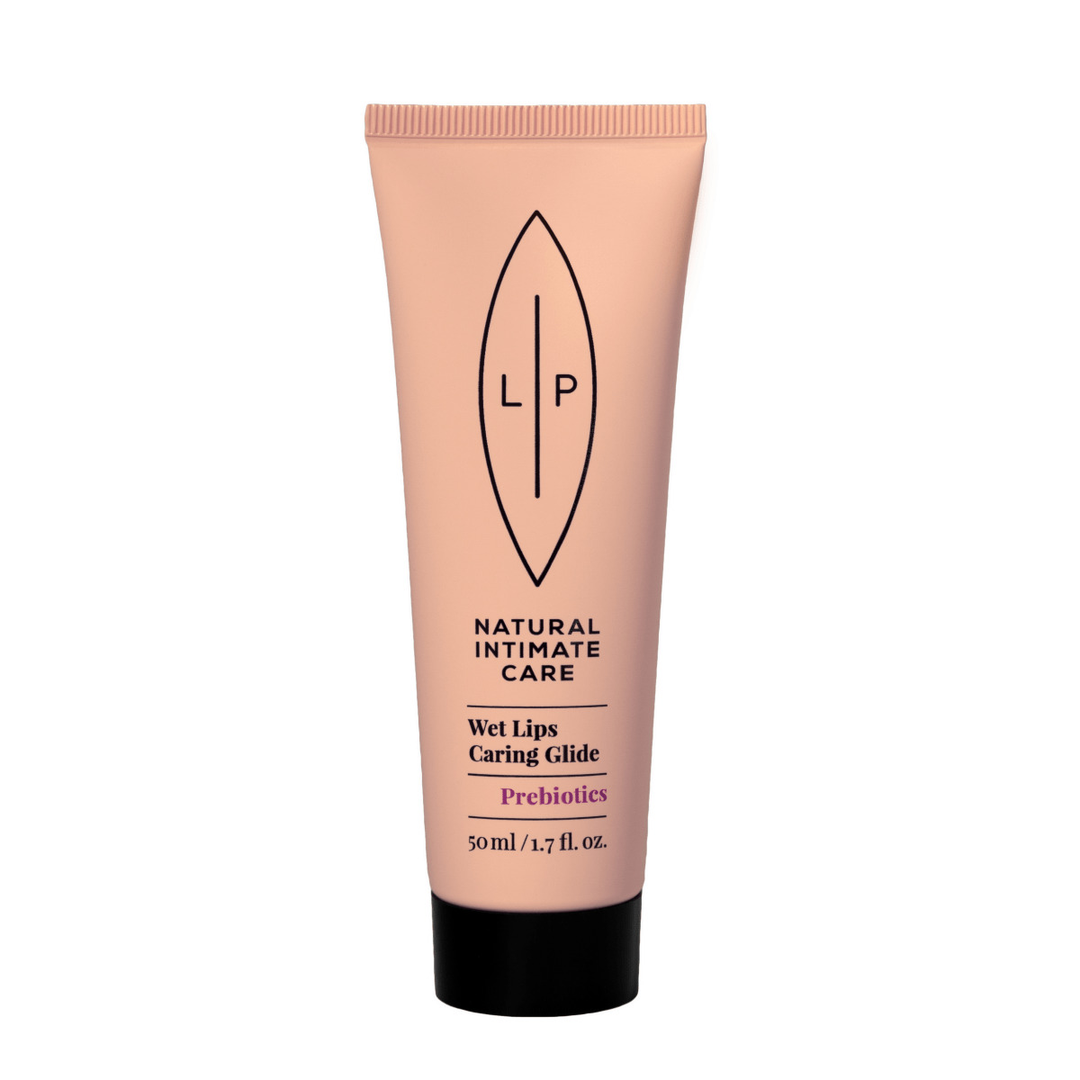 Kuva tuotteesta LIP Wet Lips Caring Glide Prebiotic 50 ml, joka kosteuttaa ja hoitaa huulia tehokkaasti