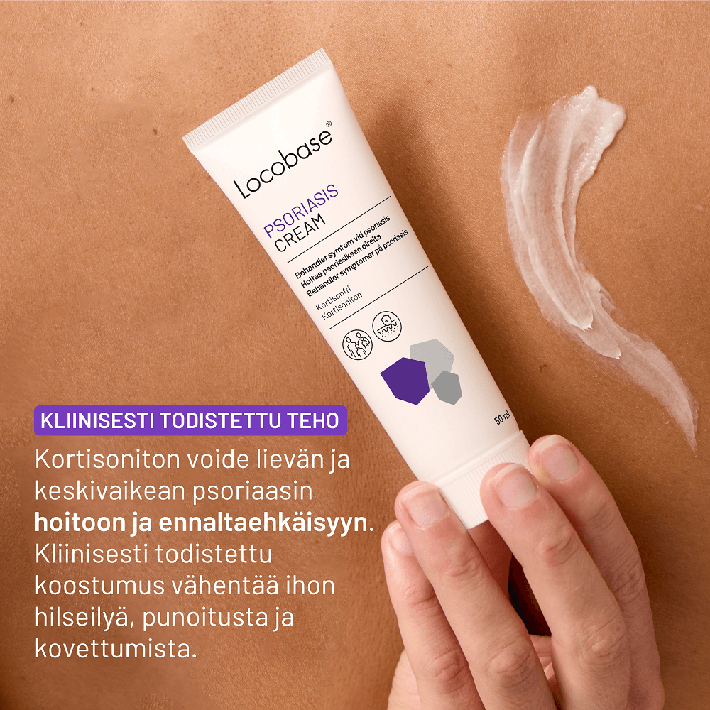 Locobase Psoriasis Cream auttaa lievittämään psoriasiksen oireita ja kutinaa