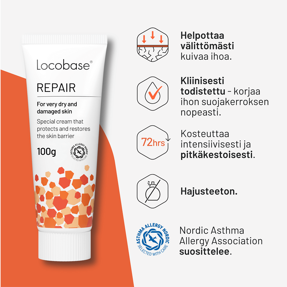 Hoitava voide ihon kosteustasapainon palauttamiseen