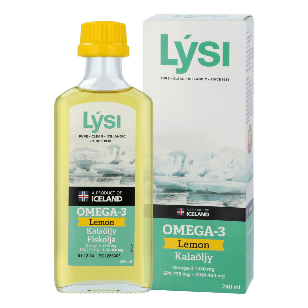 Lysi Omega-3 Lemon - vahva ja hyvänmakuinen kalaöljyvalmiste sitruunan makuisena