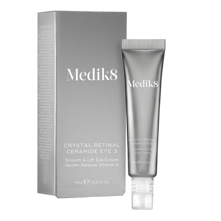 Medik8 Crystal Retinal Ceramide Eye 3 - Tehokas silmänympärysvoide, joka sisältää kristallista retinaldehydiä ja kerman koostumus auttaa kosteuttamaan ja silottamaan ihoa