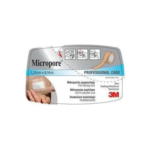 3M Micropore Ruskea Katkokela 1,25cm x 9,14m - Apteekki 360 Helsinki - Verkkoapteekki