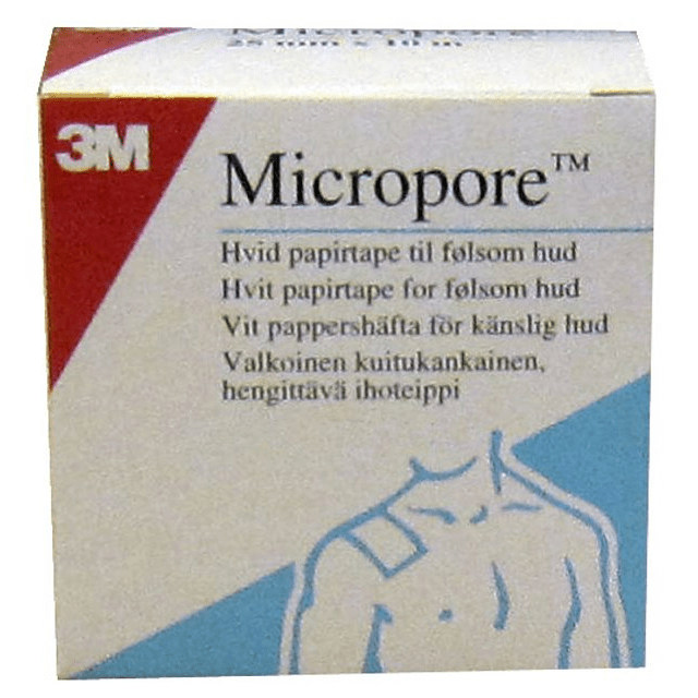 Valkoinen 5 cm x 10 Micropore Kuituteippi Vaihtorullassa, hyvin hengittävä ja helppo käyttää