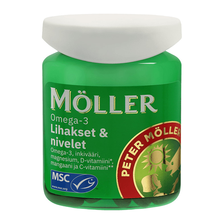 Möller Omega-3 Lihakset & Nivelet - Luonnollinen ravintolisä nivelten ja lihasten hyvinvointiin