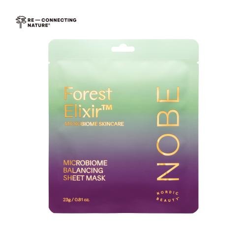Nobe Forest Elixir Microbiome Balancing Sheet Mask 23g 1 kpl - kasvonaamio, joka tasapainottaa ihon mikrobiomia ja hoitaa ihoa syväkosteuttavasti