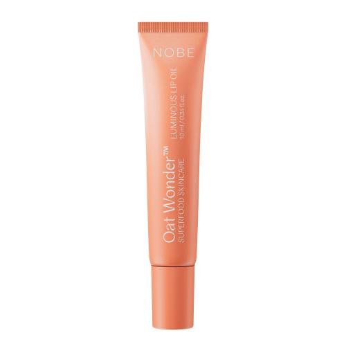 Kuva Nobe Oat Wonder Luminous Lip Oil 10 ml -tuotteesta, joka kosteuttaa ja hoitaa huulia tehokkaasti luonnollisilla öljyillä