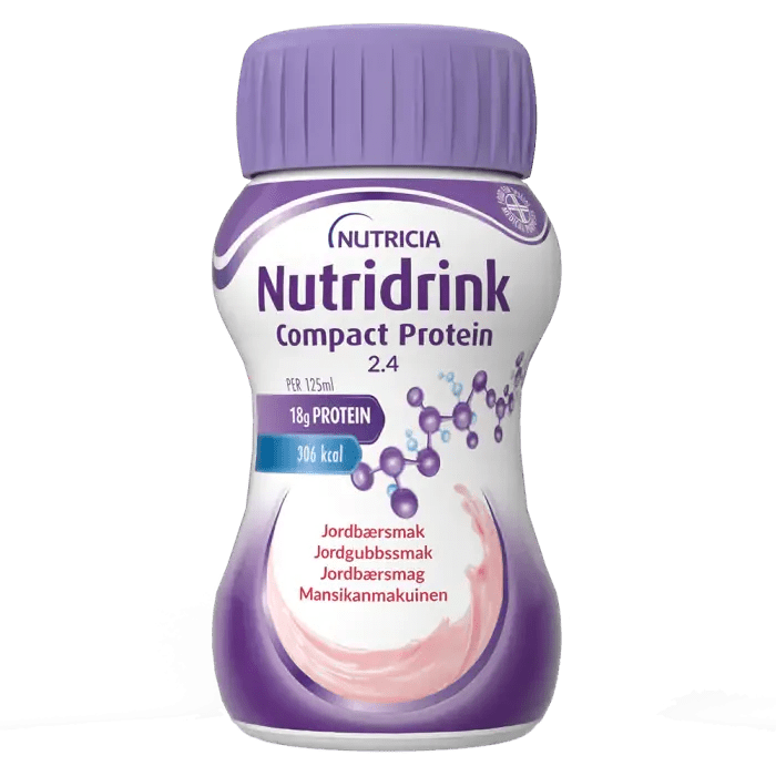 Nutridrink Compact Protein Mansikka - 4 x 125ml - Apteekki 360 Helsinki - Verkkoapteekki