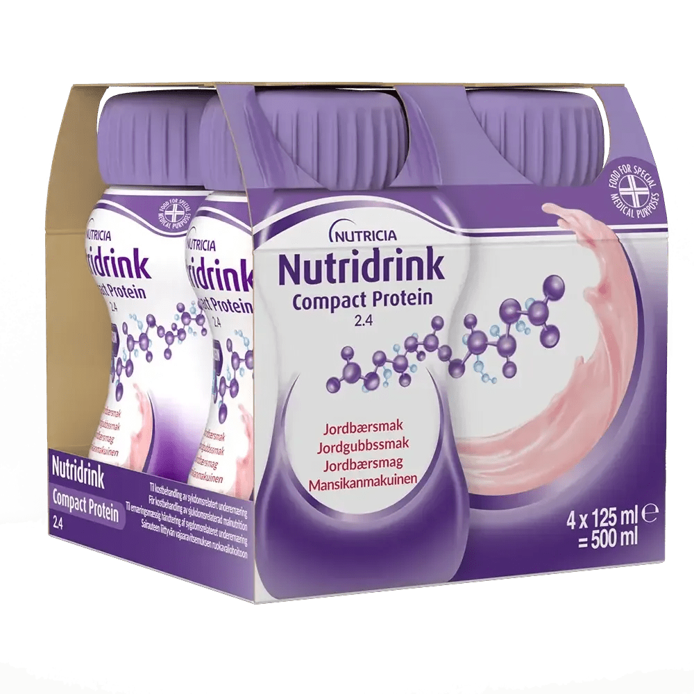 Nutridrink Compact Protein Mansikka - 96 x 125ml - Apteekki 360 Helsinki - Verkkoapteekki