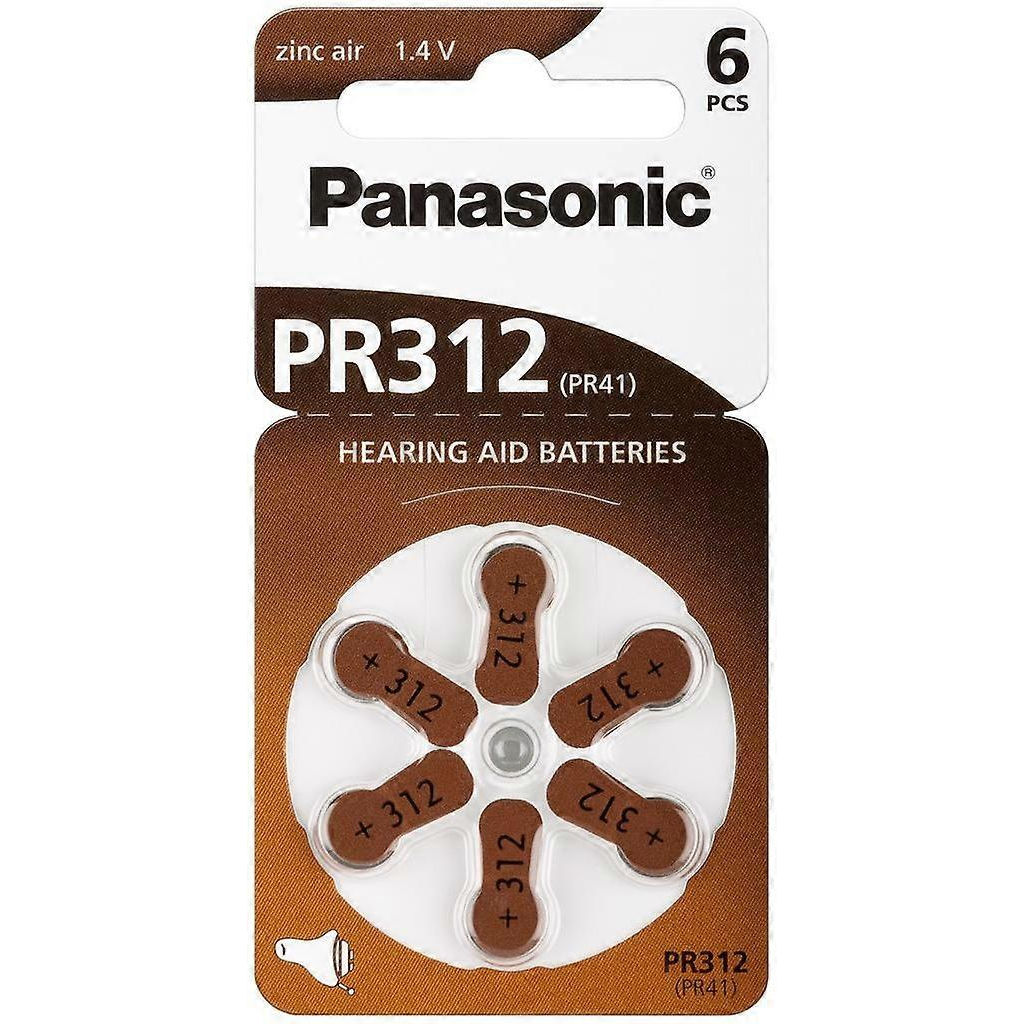 Panasonic Pr 312 - Kuulokojeparisto, joka on suunniteltu erityisesti nykyaikaisiin kuulolaitteisiin, tarjoten vakaa tehotaso parantamaan kuulokojeella kuulemista