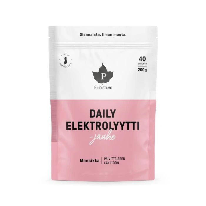 Puhdistamo Daily Elektrolyyttijauhe Mansikka