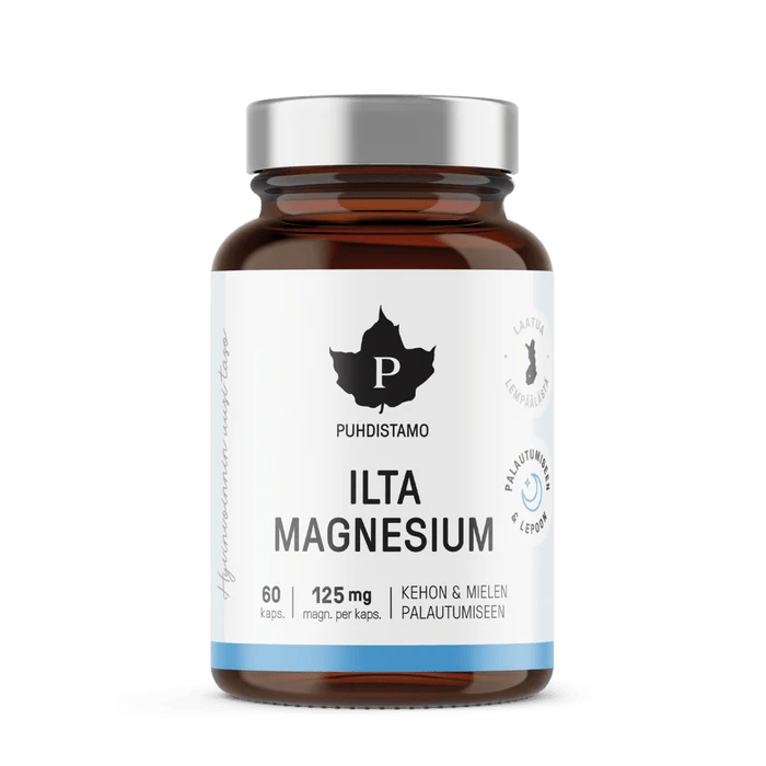 Puhdistamo Ilta Magnesium - Korkealaatuinen magnesiumlisä kehon hyvinvoinnin tukemiseen