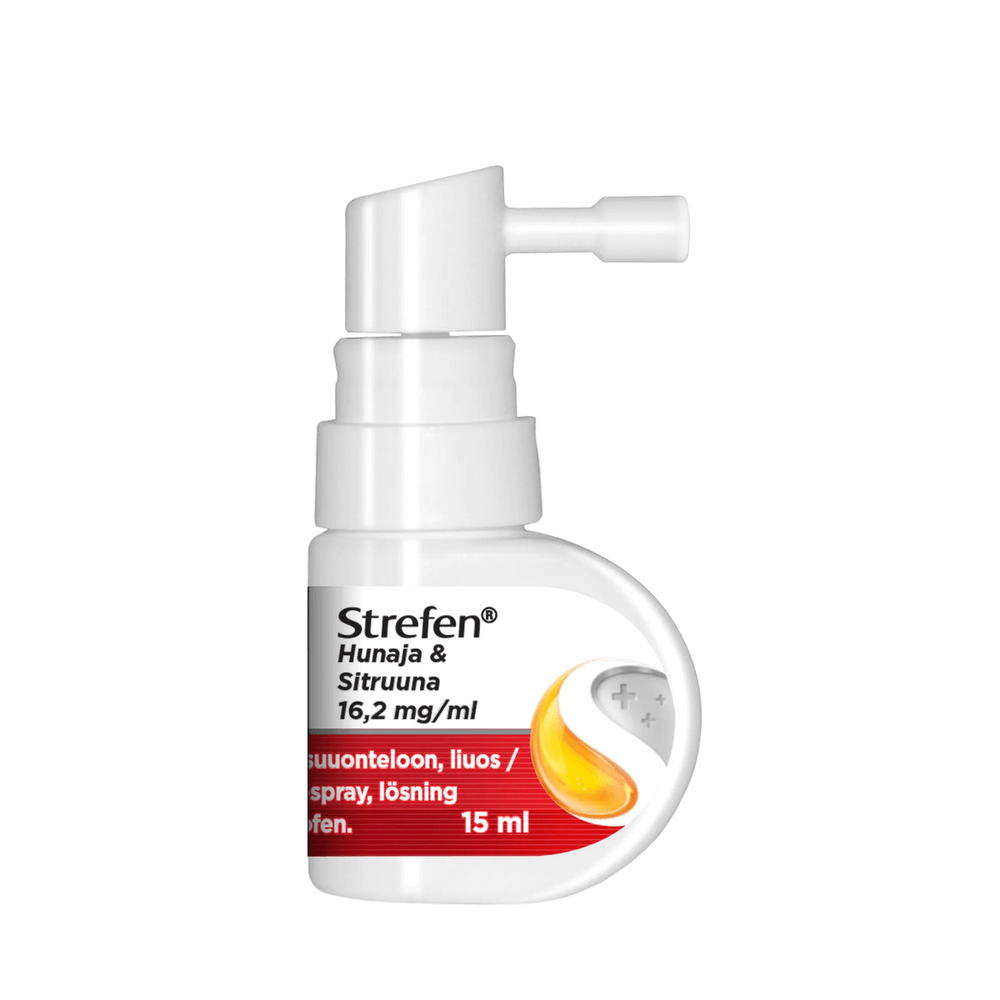 Strefen Hunaja & Sitruuna 16,2 Mg/Ml Sumute Suuonteloon, Liuos - Apteekki 360 Helsinki - Verkkoapteekki