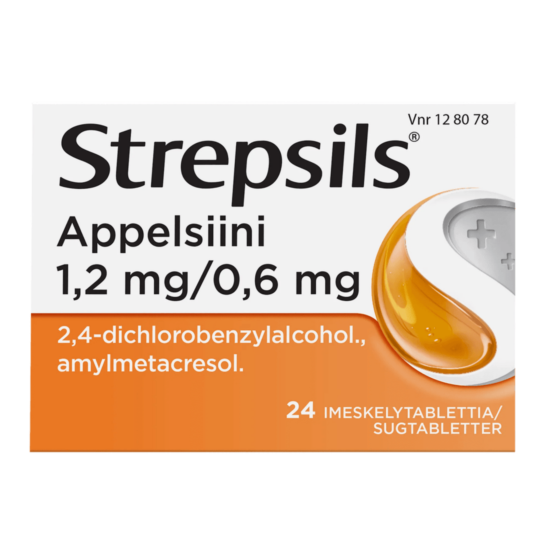 Strepsils Appelsiini 0,6 Mg/1,2 Mg Imeskelytabl - Apteekki 360 Helsinki - Verkkoapteekki