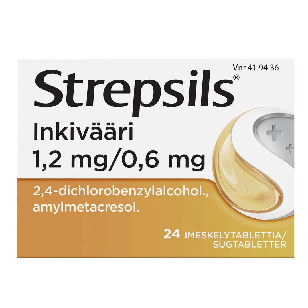 Strepsils Inkivääri 0,6 Mg/1,2 Mg Imeskelytabl - Apteekki 360 Helsinki - Verkkoapteekki