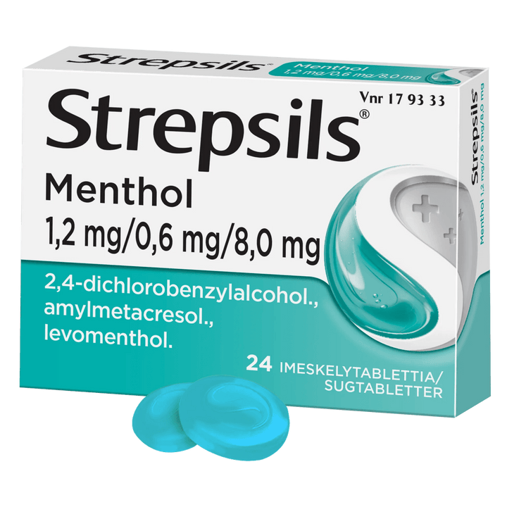 Strepsils Menthol 0,6 Mg/1,2 Mg/8 Mg Imeskelytabl - Apteekki 360 Helsinki - Verkkoapteekki