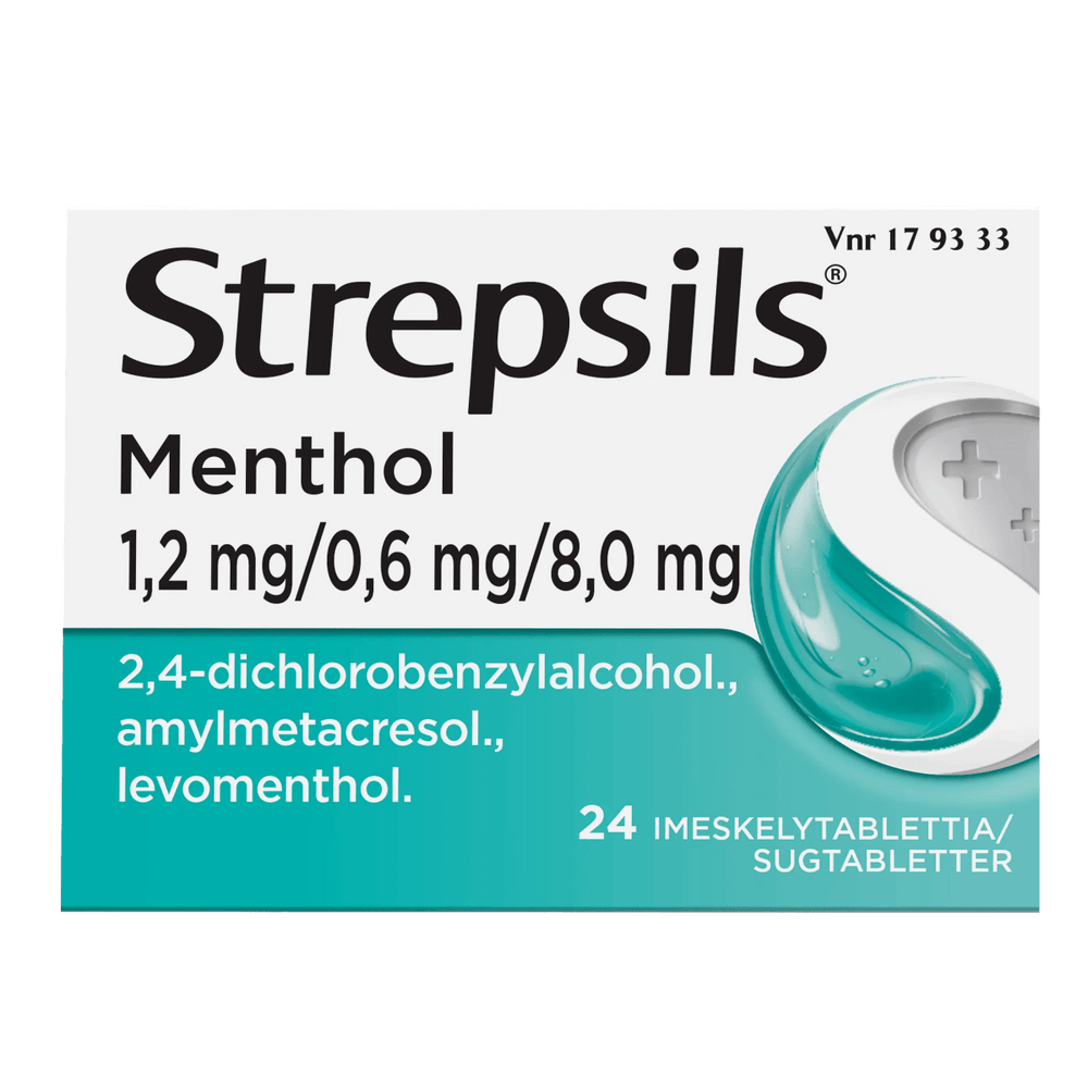 Strepsils Menthol 0,6 Mg/1,2 Mg/8 Mg Imeskelytabl - Apteekki 360 Helsinki - Verkkoapteekki
