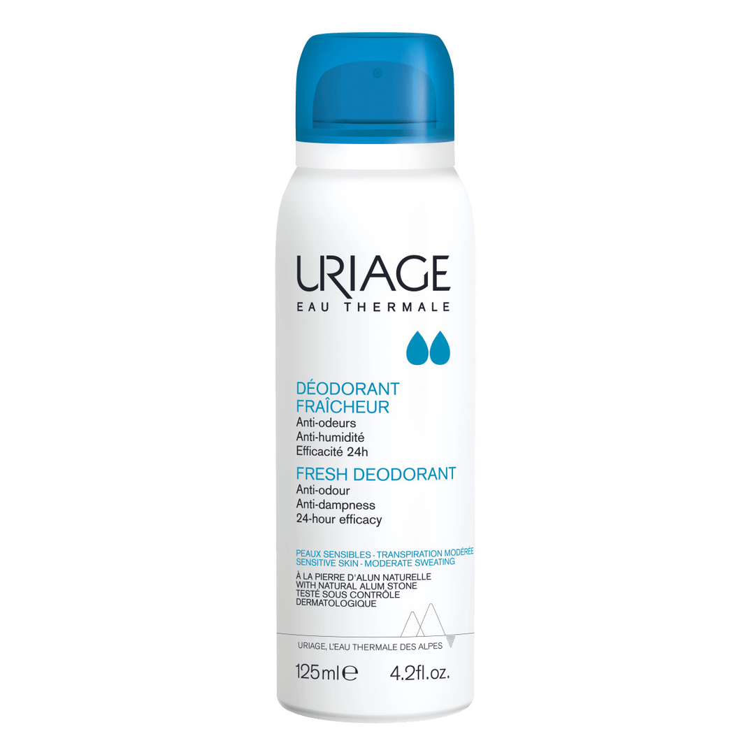 Uriage Deodorant Fresh Spray 125 ml - raikas suihkutettava deodorantti, joka pitää ihon kuivana ja raikkaana koko päivän