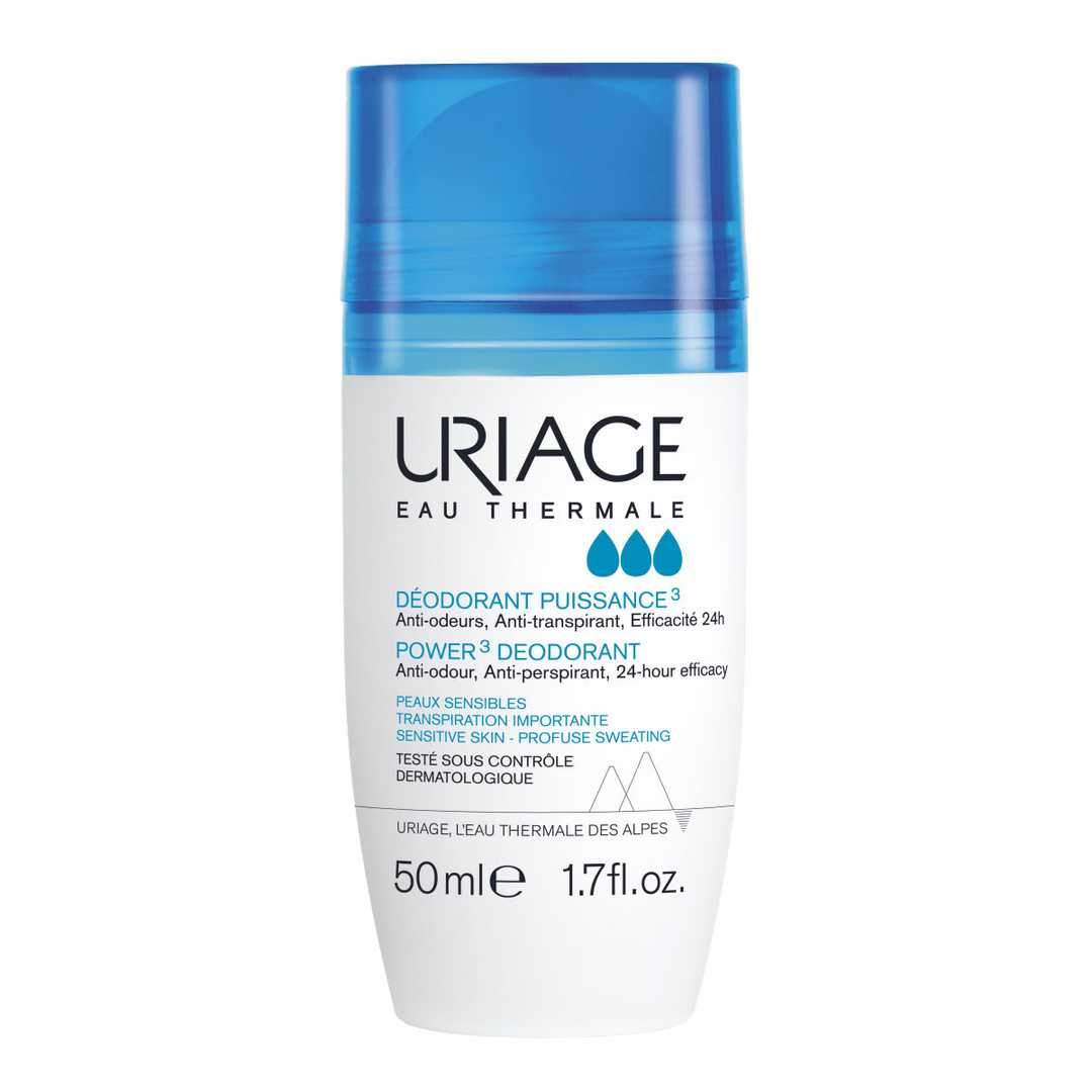 Uriage Power3 Deodorant Roll-on 50 ml - tehokas ja pitkäkestoinen deodorantti