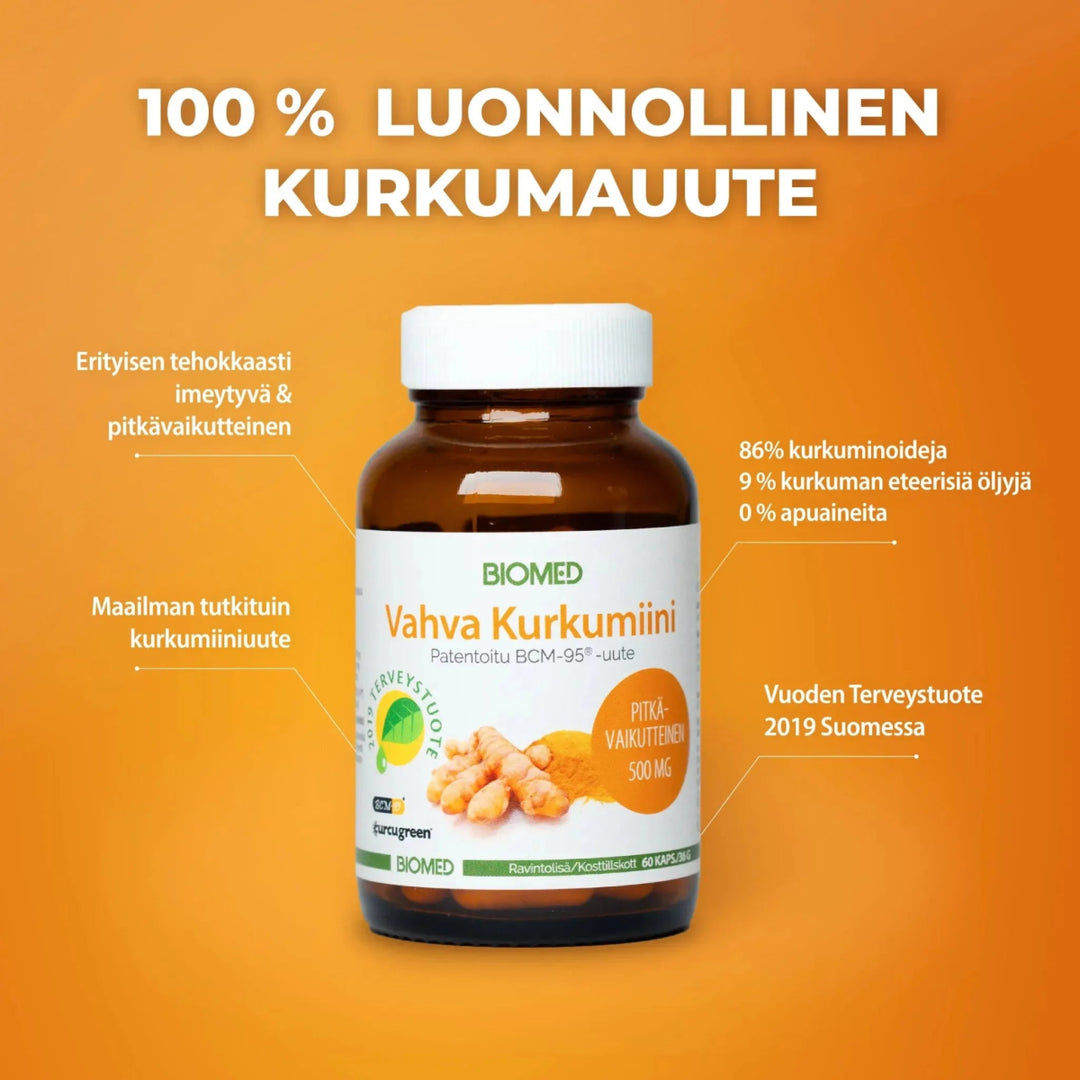 Vahva Kurkumiini-Bcm 95 Uute - Apteekki 360 Helsinki - Verkkoapteekki