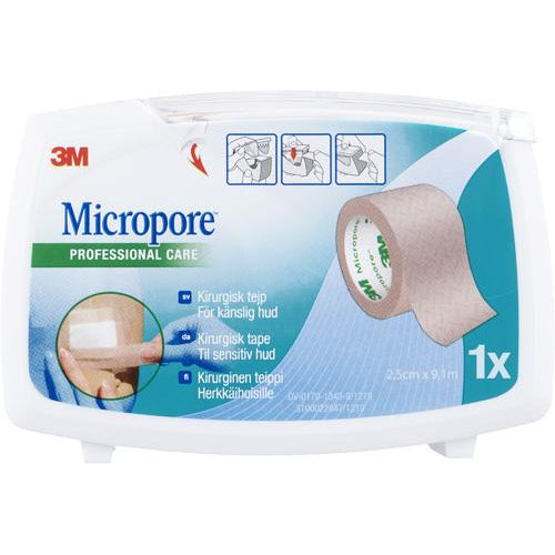 Micropore Kuituteippi, Ruskea, 2,5 cm