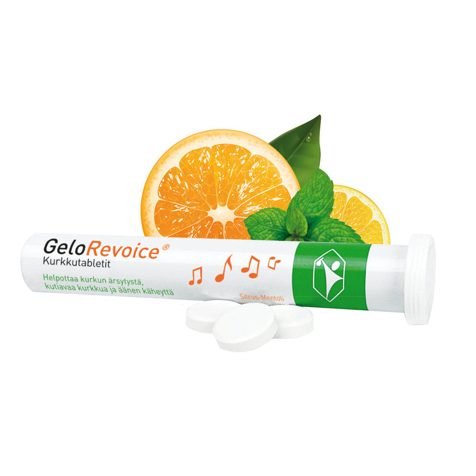 Gelorevoice Kurkkutabletti Sitrus-Mentoli