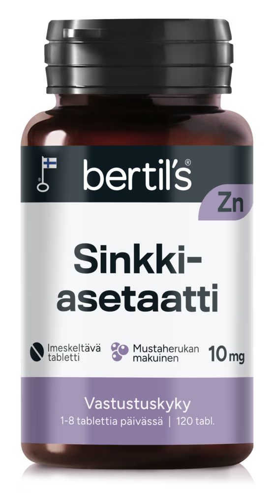 Bertils Sinkkiasetaatti (Imeskelytabletti) 120 tabl.