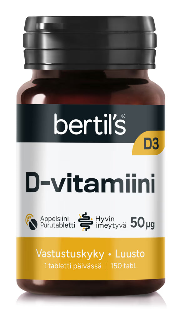 Bertils D3-Vitamiini (50 mikrog)