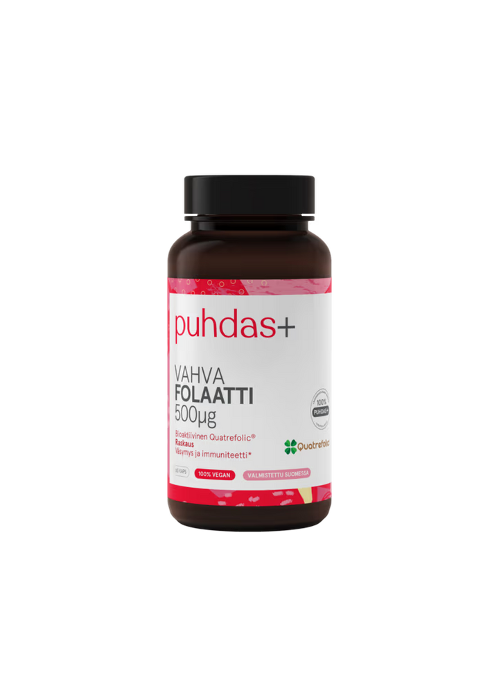 Puhdas+ Folaatti 5-MTHF 500 mgc (B9-vitamiini)