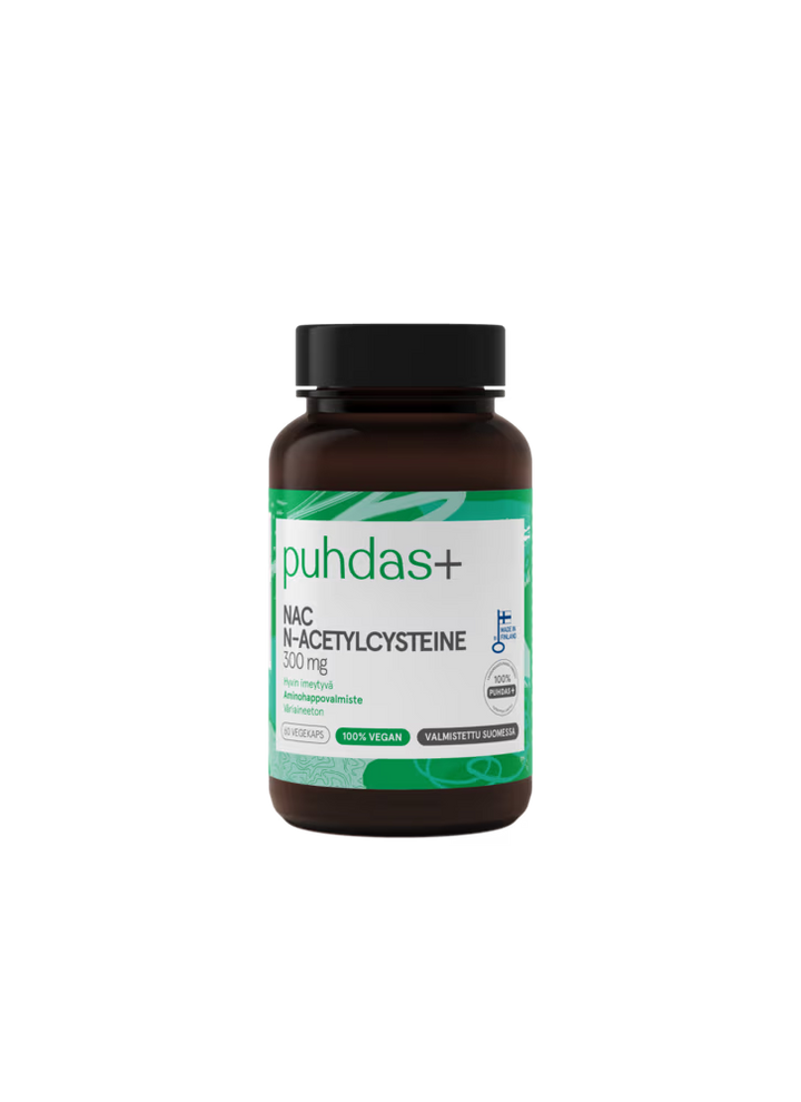 Puhdas+ NAC (N-asetyylikysteiini), 300mg