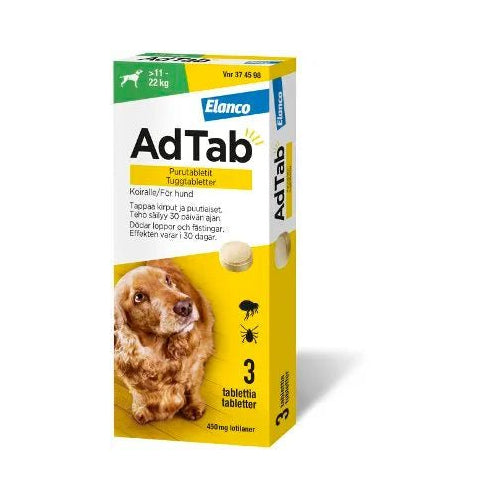 Adtab 450 Mg Vet Purutabl Koirille Yli 11-22 Kg - Apteekki 360 Helsinki - Verkkoapteekki