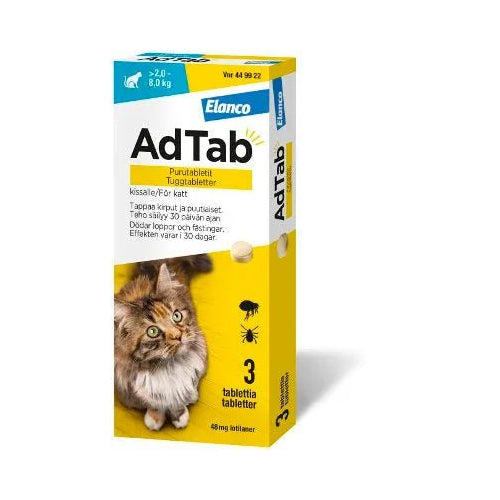 Adtab 48 Mg Vet Purutabl Kissoille Yli 2-8 Kg - Apteekki 360 Helsinki - Verkkoapteekki